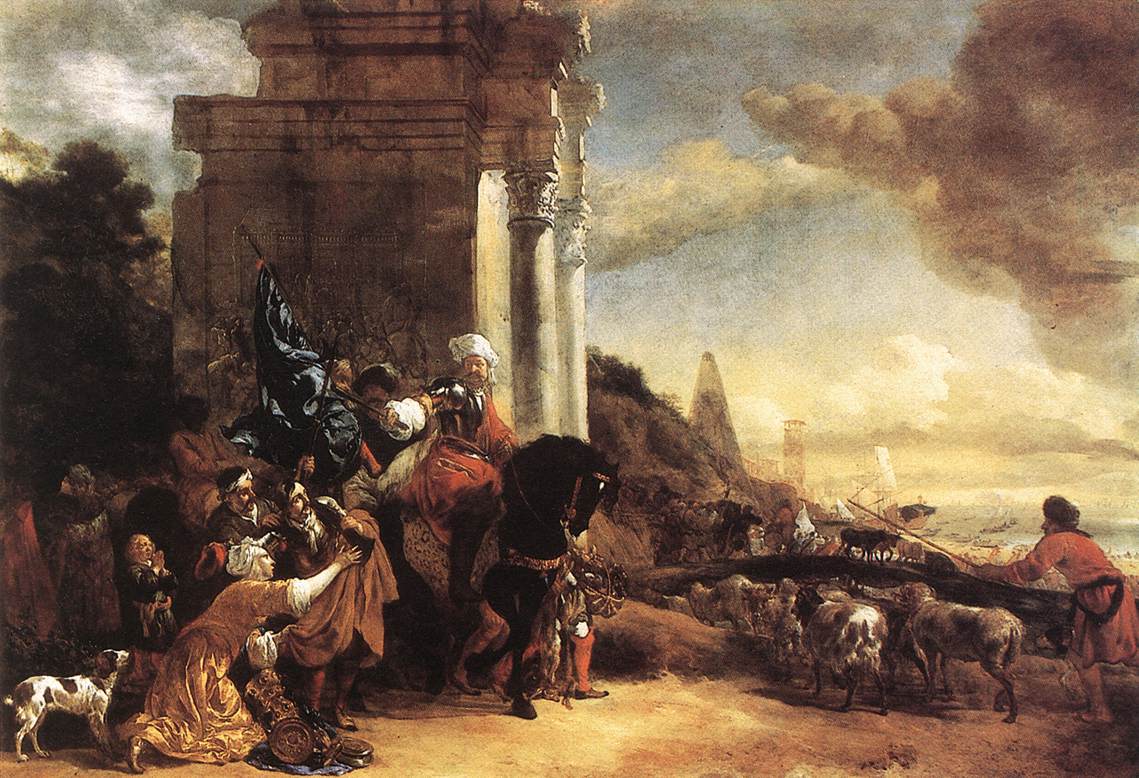 POELENBURGH, Cornelis van Departure of an Oriental Entourage f